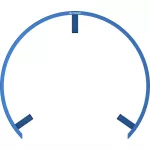 Mission Torus 270 modré, osvetlenie k sisalovým terčom