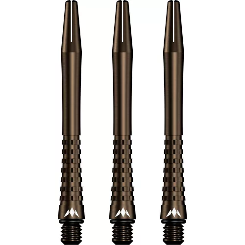 Násadky na šípky Mission Atom13 hliníkové, bronzové, dlhé 47mm