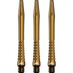 Násadky na šípky Mission Atom13 hliníkové, zlaté, dlhé 47mm