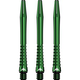 Násadky na šípky Mission Atom13 hliníkové, zelené, dlhé 47mm
