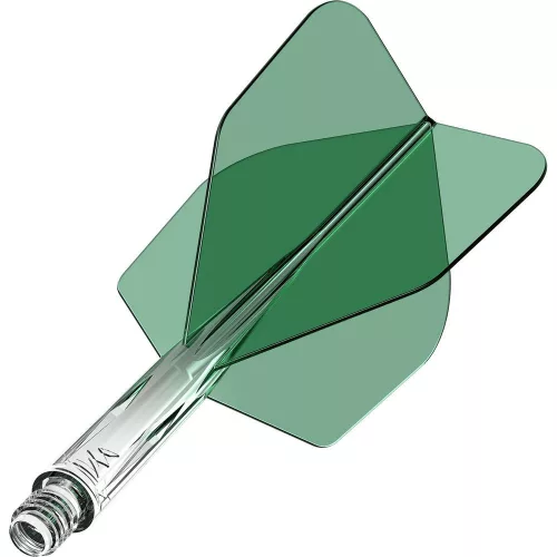 Mission Force 90 priehľadné zelené, štandardné No6 letky a krátké násadky