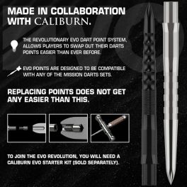 Hroty na steel šipky Mission Caliburn EVO Grooved 32mm strieborné 3ks
