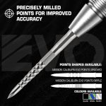 Hroty na steel šipky Mission Caliburn EVO Grooved 26mm dúhové 3ks