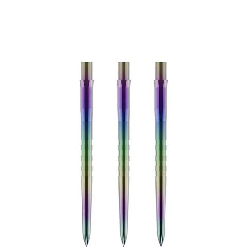 Hroty na steel šipky Mission Caliburn EVO Grooved 32mm dúhové 3ks