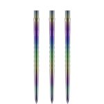 Hroty na steel šipky Mission Caliburn EVO Grooved 38mm dúhové 3ks