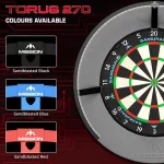 Darts osvetlenie Mission Torus 270 s USB-C káblom, bez tieňov