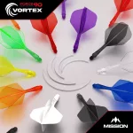 Mission Force 90 Vortex biele integrované No2 letky a stredné násadky na šípky
