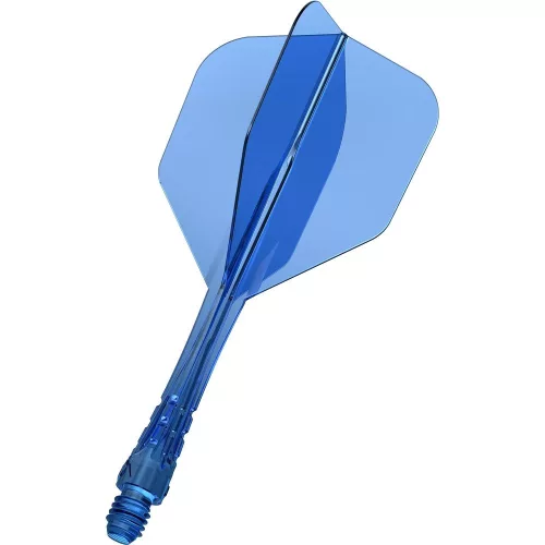 Mission Force 90 Vortex priehľadné modré integrované No6 letky a stredné násadky na šípky