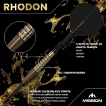 Šípky steel Mission Rhodon 21g 95% wolfram
