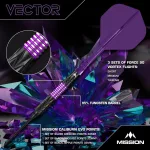 Šípky steel Mission Vector 24g 95% wolfram