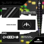 Šípky steel Mission Black Opal 22g 95% wolfram