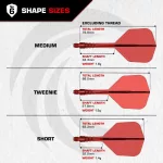 Mission Force 90 Vortex neon ružové integrované No6 letky a krátke násadky na šípky