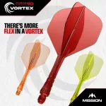 Mission Force 90 Vortex neon ružové integrované No6 letky a krátke násadky na šípky