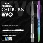 Náhradné hroty na šípky Mission Caliburn EVO GV1 26mm čierne 3ks