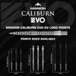 Hroty na steel šípky Mission Caliburn EVO GV-Logo 32mm čierne 3ks