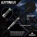 Šípky steel Mission Katana 22g 95% wolfram