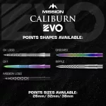 Náhradné hroty na šípky Mission Caliburn EVO 38mm čierne 3ks