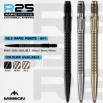 Náhradné hroty na šípky Mission R2.5 Rapid Points GV1 čierne 30mm 3ks