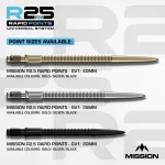 Náhradné hroty na šípky Mission R2.5 Rapid Points GV1 čierne 30mm 3ks