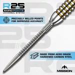 Náhradné hroty na šípky Mission R2.5 Rapid Points GV1 čierne 30mm 3ks