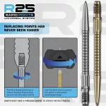 Náhradné hroty na šípky Mission R2.5 Rapid Points GV1 čierne 30mm 3ks