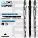 Náhradné hroty na šípky Mission R2.5 Rapid Points SGV čierne 35mm 3ks