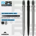 Náhradné hroty na šípky Mission R2.5 Rapid Points SM1 strieborné 40mm 3ks