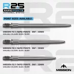 Náhradné hroty na šípky Mission R2.5 Rapid Points SM1 čierne 40mm 3ks