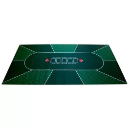 Podložka na poker Texas Holdem zelená, pogumovaná, 180×90