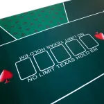 Podložka na poker Texas Holdem zelená, pogumovaná, 180×90