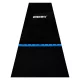 Gumený koberec s modrou hranicou hodu ONE80 300×90cm, čierny