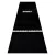 Gumený koberec s bielou hranicou hodu ONE80 300×90cm, čierny