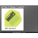 Letky na šípky ONE80 Xtra Strong neonovo žlté