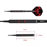 Šípky One80 soft Jim Williams Signature Dart HD 18g, 80% wolfram