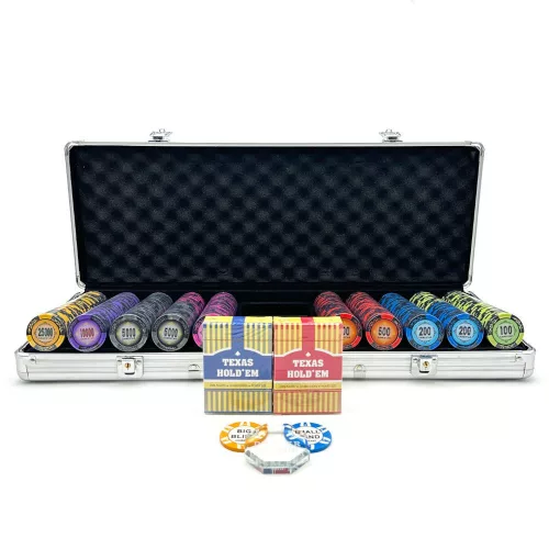 Poker set GameStar 500 ks, 13,5g žetóny, hliníkový kufrík