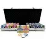 Poker set Laser dizajn 500 ks, 11,5g očíslované žetóny, hliníkový kufrík