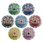 Poker set Royal dizajn 500 ks, 11,5g očíslované žetóny, hliníkový kufrík