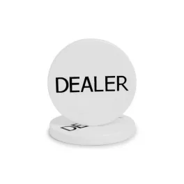 Žetón Dealer Button biely