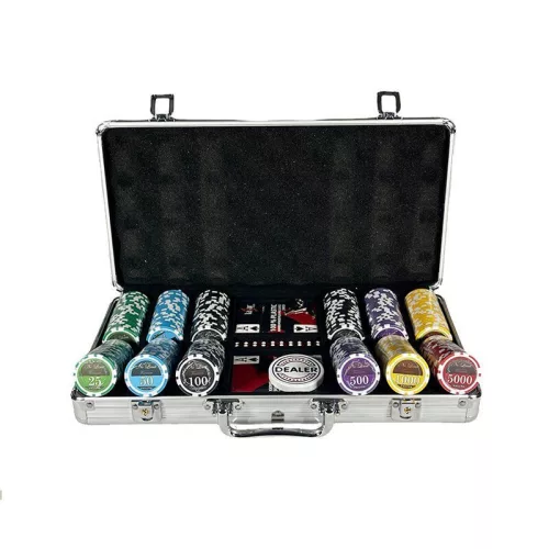 Pokrová sada LAZAR 300 ks, 11,5g žetóny, vysoké hodnoty