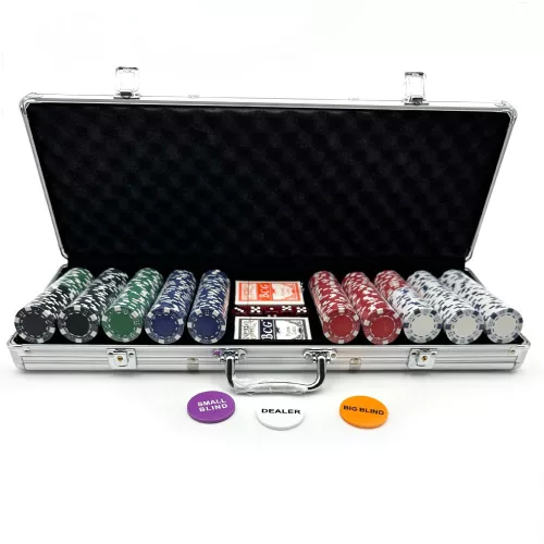 Poker set DICE 500 ks, 11,5g žetóny, hliníkový kufrík