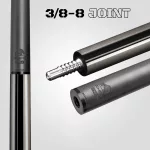 Pool biliardové tágo Rhino Nebula 2 Charcoal Gray karbonová špica 12,4mm Sport Wrap