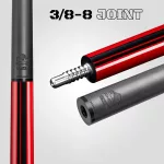 Pool biliardové tágo Rhino Nebula 2 Crimson Red karbonová špica 12,4mm Sport Wrap