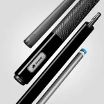 Pool biliardové tágo Rhino Luminax Jet Black karbonová špica 12,5mm Sport Wrap
