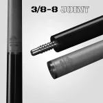Pool biliardové tágo Rhino Luminax Jet Black karbonová špica 12,5mm Sport Wrap