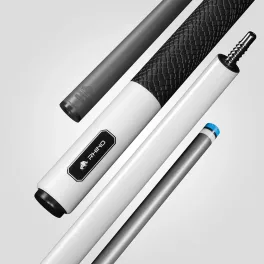 Pool biliardové tágo Rhino Luminax White Pearl karbonová špica 12,5mm Sport Wrap