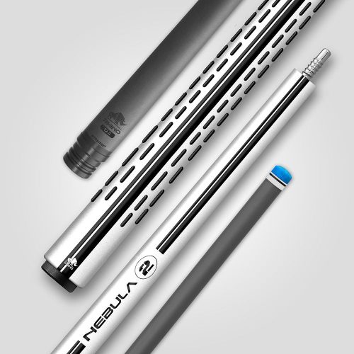 Pool biliardové tágo Rhino Nebula 2 Pure White, dvojdielne s karbónovou špicou