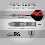 Šípky steel Red Dragon Darts 50 Years - Grizzly 4 25g 90% wolfram
