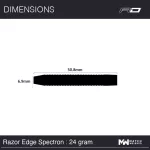 Sada steel šípok Red Dragon Razor Edge Spectron 24g, 85% wolfram