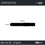 Šípky steel Red Dragon Gerwyn Price Blue Ice 24g, 90% wolfram