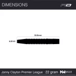 Šípky steel Red Dragon Johnny Clayton PL Special Edition 22g, 90% wolfram
